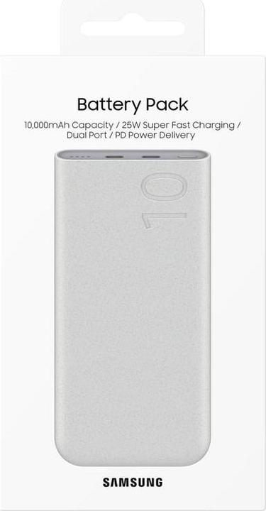 Immagine prodotto Samsung Powerbank EB-P3400XUEGWW FastCharge 2x USB-C 25W 10000mAh - beige (10000 mAh, 25 W)
