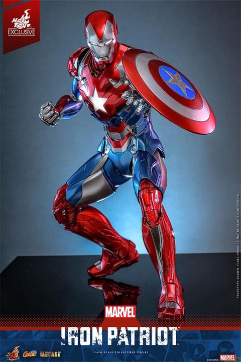 Actual product image Hot Toys Marvel Comic Diecast Masterpiece Action Figure 1/6 Iron Patriot Exclusive 32 cm