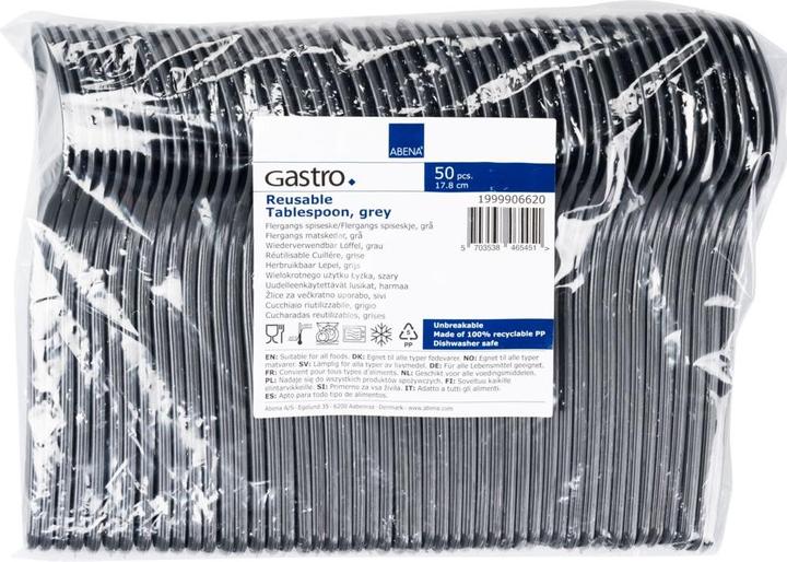 Produktbild Abena Reusable spoon, Gastro, 17.8cm, grey, PP (50 x)