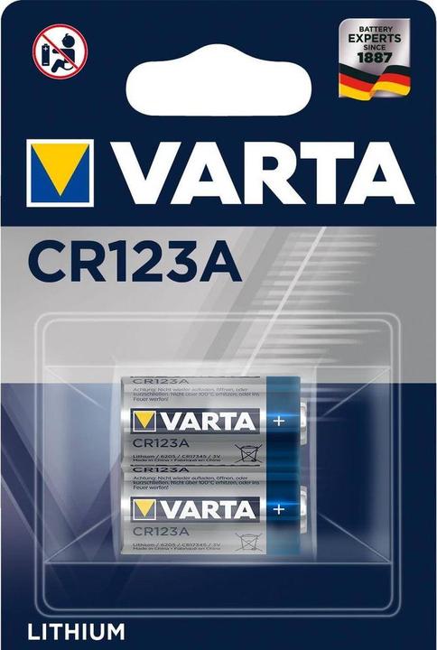 Image du produit Varta Photo Lithium (2 pcs, CR123A / CR123 / 123 / CR17345, 1500 mAh)