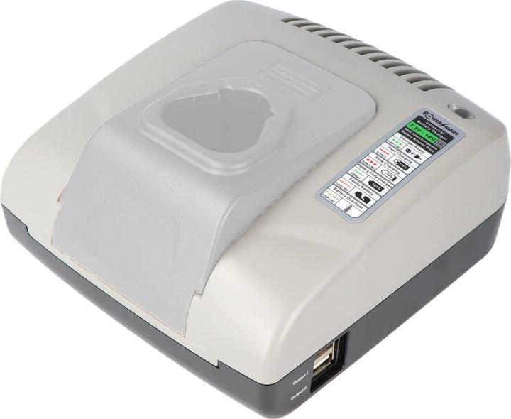 Actual product image AccuCell Basic charger for interchangeable charging adapters for various tool batteries