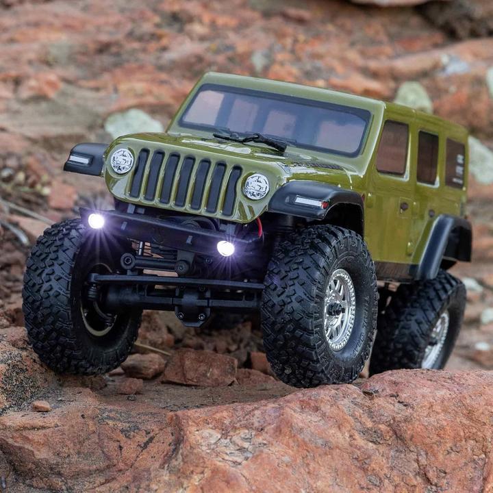 Immagine prodotto Axial SCX24 Jeep Wrangler JLU 4X4 Grün 1/24 Rock Crawler Brushed RTR (RTR pronto all'uso)