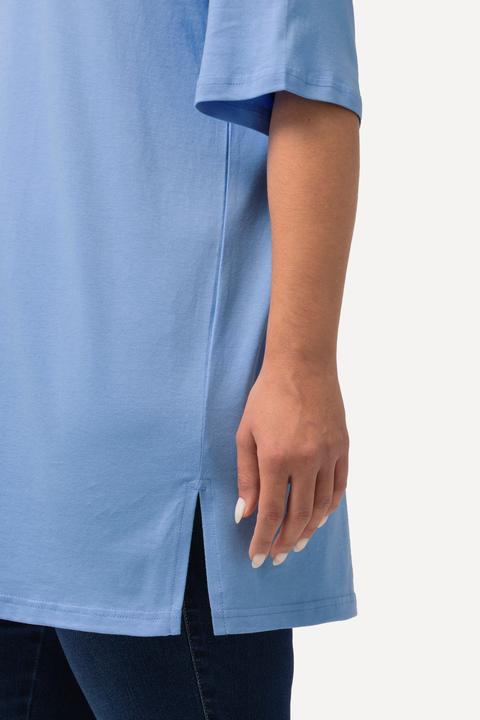 Actual product image Ulla Popken Basic Round Neck Short Sleeve Relaxed Fit Tee (62)