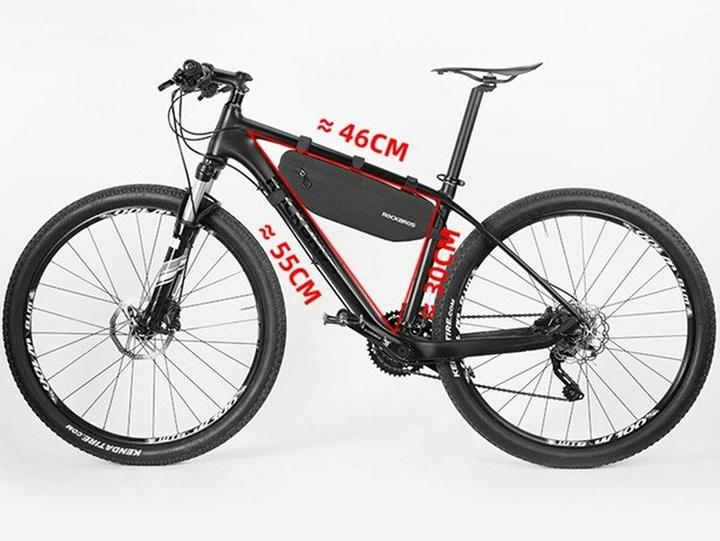 Image du produit Rockbros AS-043 Sacoche de vélo avec velcro 3l - noir (3 l, Sacoche de cadre)
