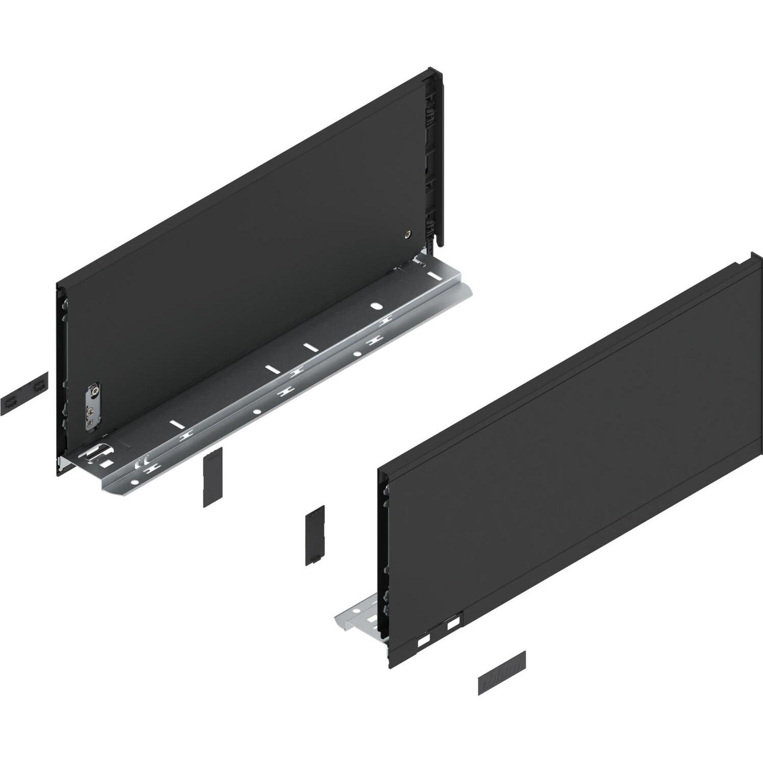 Blum, Schubladenauszüge, LEGRABOX pure Zarge Höhe C, NL 400, Carbonschwarz-matt