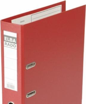 Actual product image Elba Folder rado plast, spine width: 50 mm, red DIN A4, cover outside/inside PVC, with replaceable (A4, 50 mm, 1 Piece)