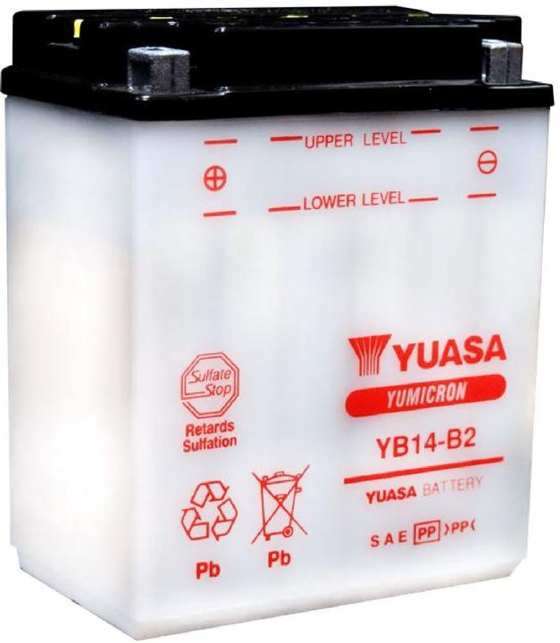 Yuasa Motorradbatterie 12V 14.7Ah 175A (14.70 Ah, 175 A, 12 V)