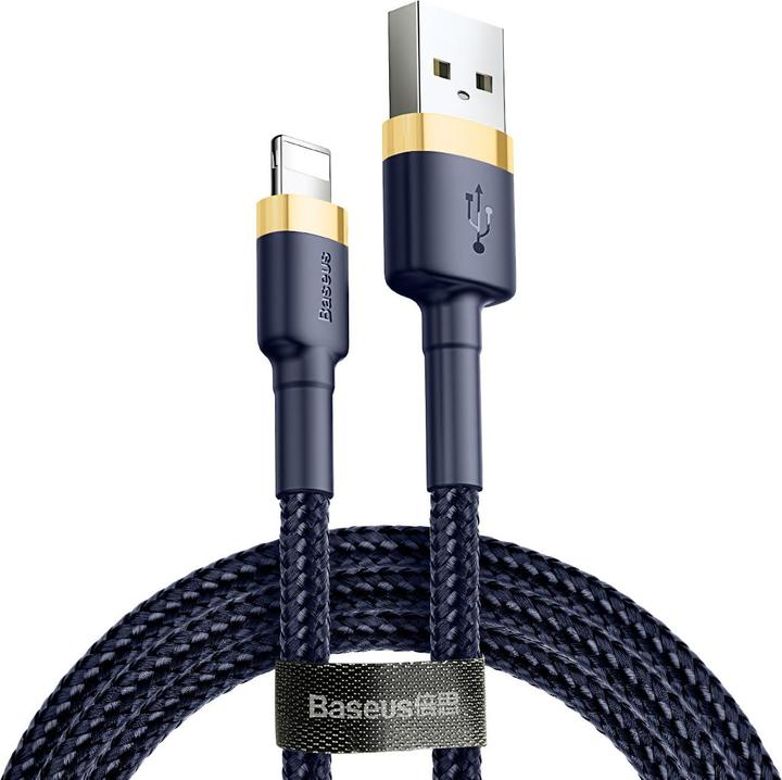 Produktbild Baseus Cafule Lightning cable 2.4A 1m (Gold+Dark blue) (1 m, USB 4.0)
