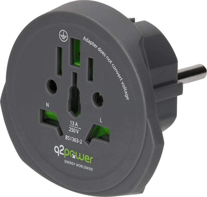 Actual product image Q2 Power Q2Power Reiseadapter