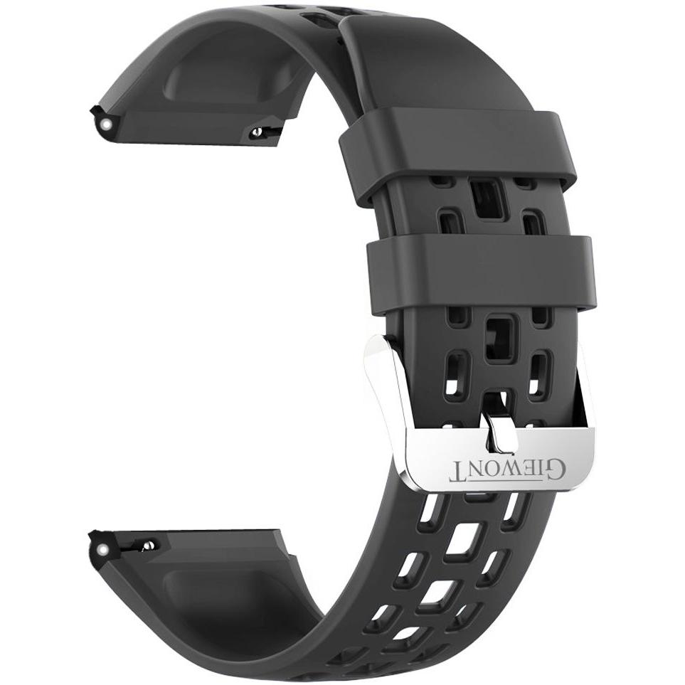 Giewont Nero Pasek Do Smartwatch Gw440 Silikonowy Czarny Gwp440-1 (22 Mm, Acciaio Inossidabile, Silicone), Cinturini Per Orologi,
