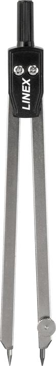Image du produit Linex Compas d'école en métal 14 cm avec mines de rechange gris argenté