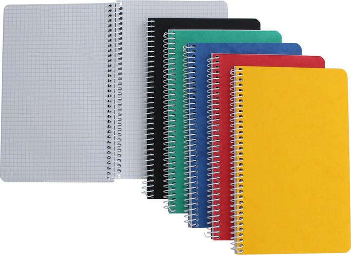 Image du produit Naturaline Cahier à spirales avec couverture en carton comprimé (111 x 176 mm, Quadrillé, Couverture rigide)