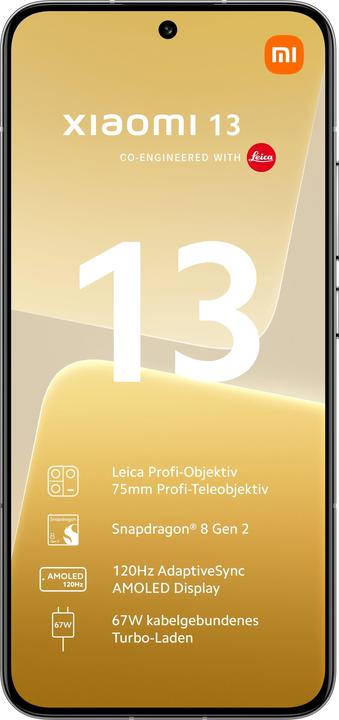 Actual product image Xiaomi 13 (256 GB, White, 6.36", Dual SIM, 5G)