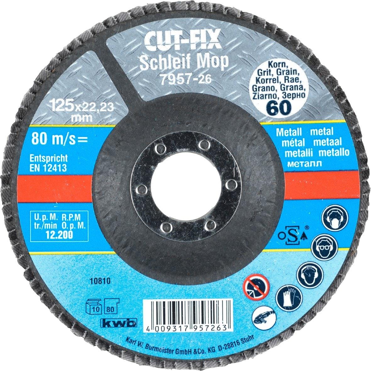 kwb, Schleifmittel, Cutfix Schleifmop 125 K60 Ls (60)