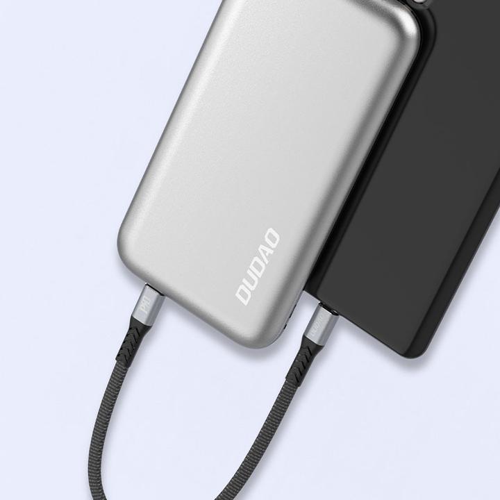 Productafbeelding Dudao USB-C naar USB-C 100W PD 0,23m kabel (zwart) (0.23 m, 100 W)