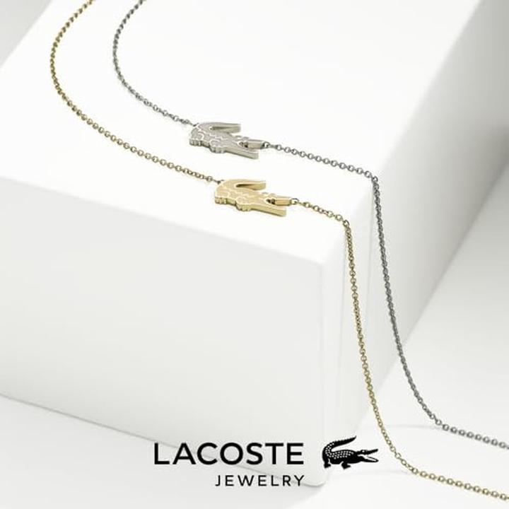 Actual product image Lacoste Fashion Gold Plated Necklace For Women Crocodile 2040044