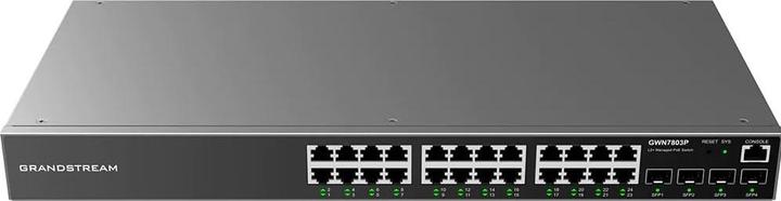 Produktbild Grandstream GWN7803P, Managed Switch, 24x Gigabit ports, 4x SFP, 24x PoE, L2 layer (24 Ports)