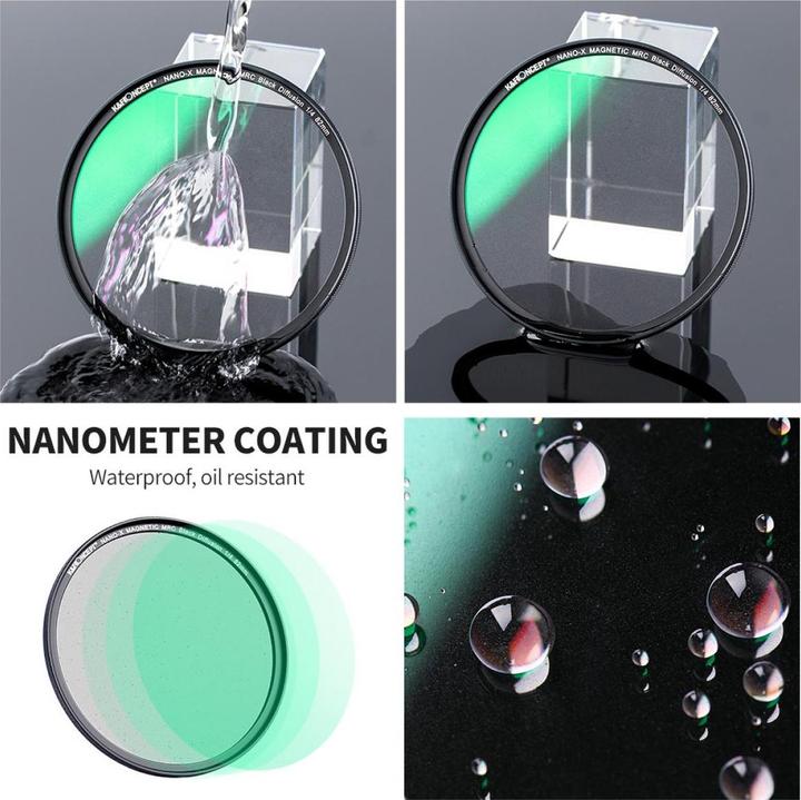 Image du produit K&F Concept Concept Magnetic 1/4 Black Mist Filter Nano X - 82mm (82 mm, Filtre Black Mist, 82 mm)