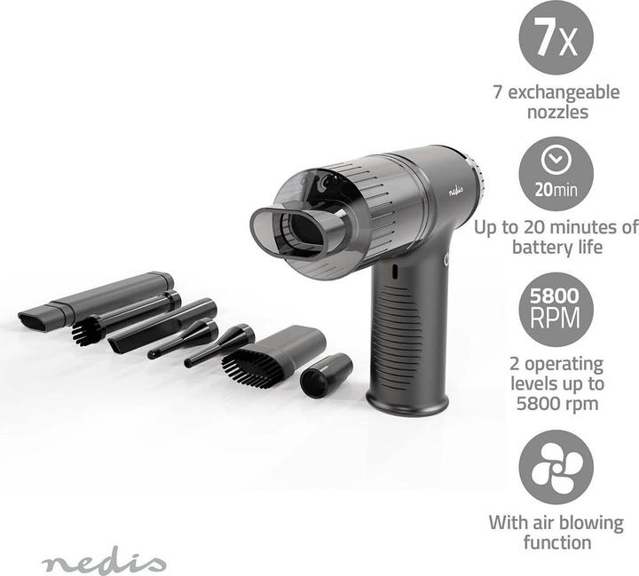 Actual product image Nedis Hand-held hoover VCHHR100BK