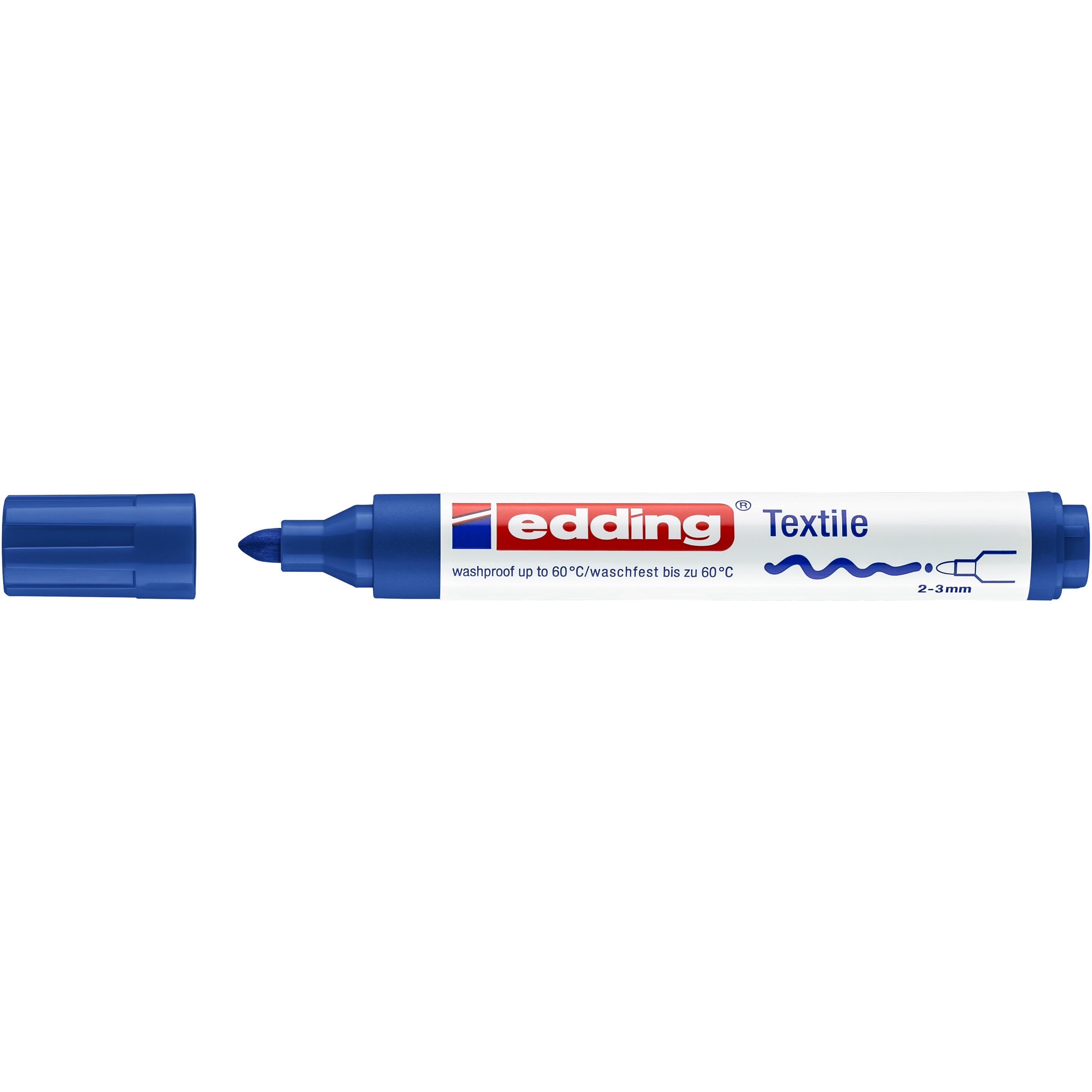 10x Edding, Marker, Textil Marker 4500 (Blau, 2 mm, 1 x)