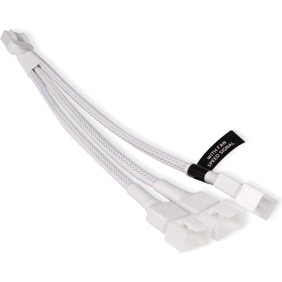 Alphacool LK Y-Splitter 4-Pin auf 3x 4-Pin PWM 15cm wei??, Modding Beleuchtung