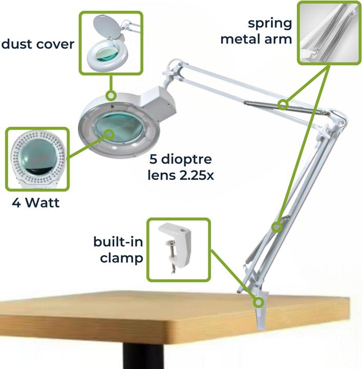 Productafbeelding Velleman LED Loeplamp dioptrie 48 LED's wit (230 lm)