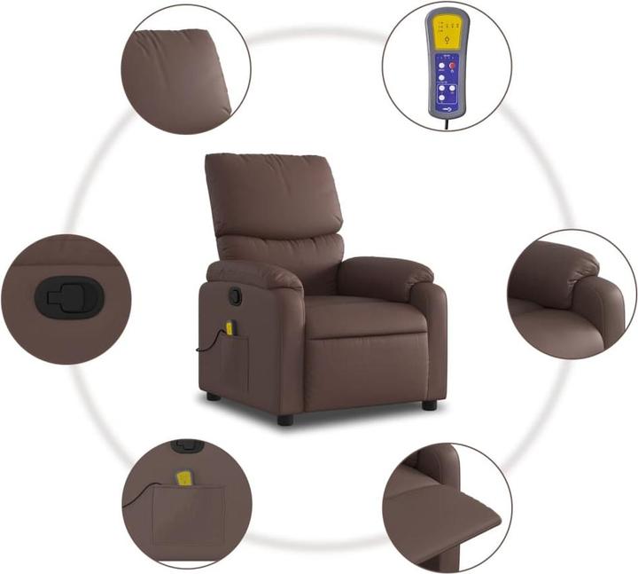 Immagine prodotto vidaXL Sedia da massaggio in similpelle marrone,Colore: Marrone,Materiale