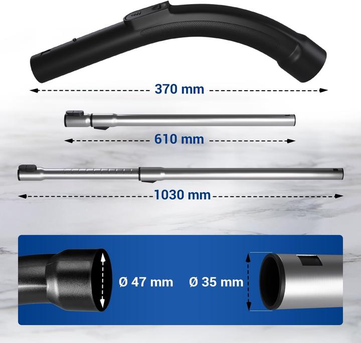 Actual product image Vioks Staubsaugerrohr für 35 mm Modelle