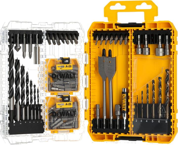 Produktbild DeWalt Bit und Bohrer-Set (Innensechsrund TX, Kreuz Phillips PH, Kreuz Pozidriv PZ)