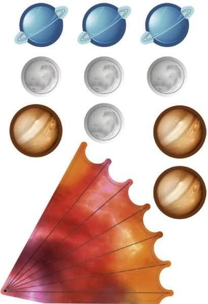 Actual product image Ursus Decoration set for school cones easy line Spaceship