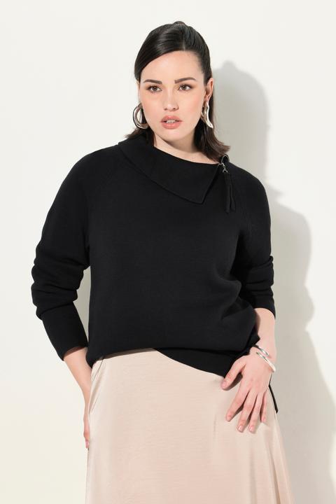 Produktbild Ulla Popken Pullover, Stehkragen, Zipper, Taschen, Raglan-Langarm (42, 44)