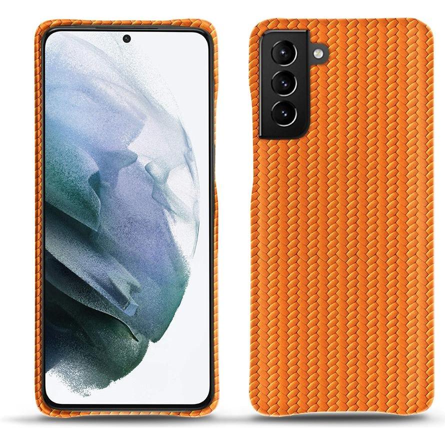 Noreve Lederschutzhülle (Samsung Galaxy S21+), Smartphone Hülle, Orange