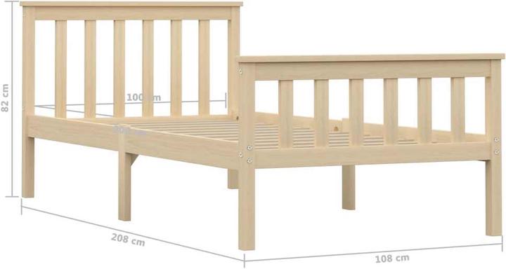 Actual product image vidaXL Bettgestell (100 x 200 cm)