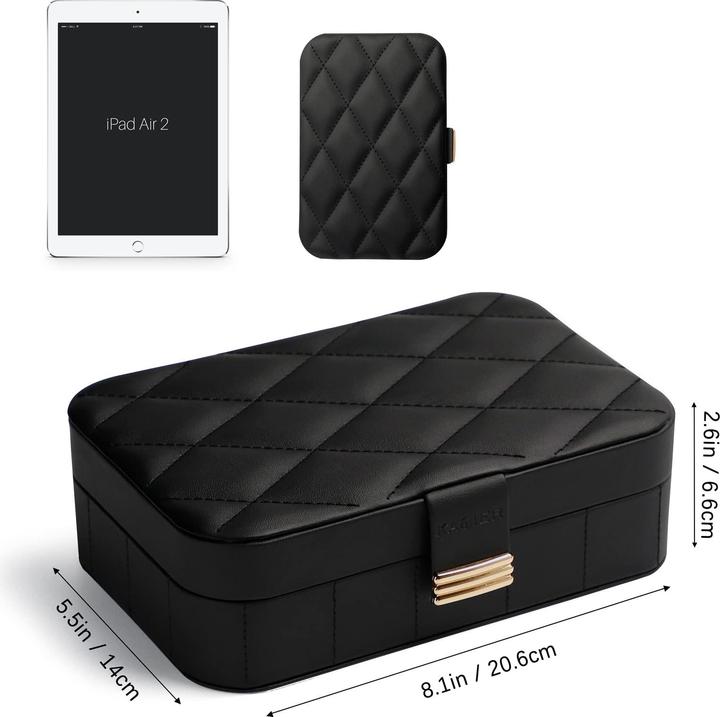 Produktbild Only-Bags.Store Reiseschmuckkästchen, Schmuckaufbewahrung für Ohrringe, Ring, Halskette