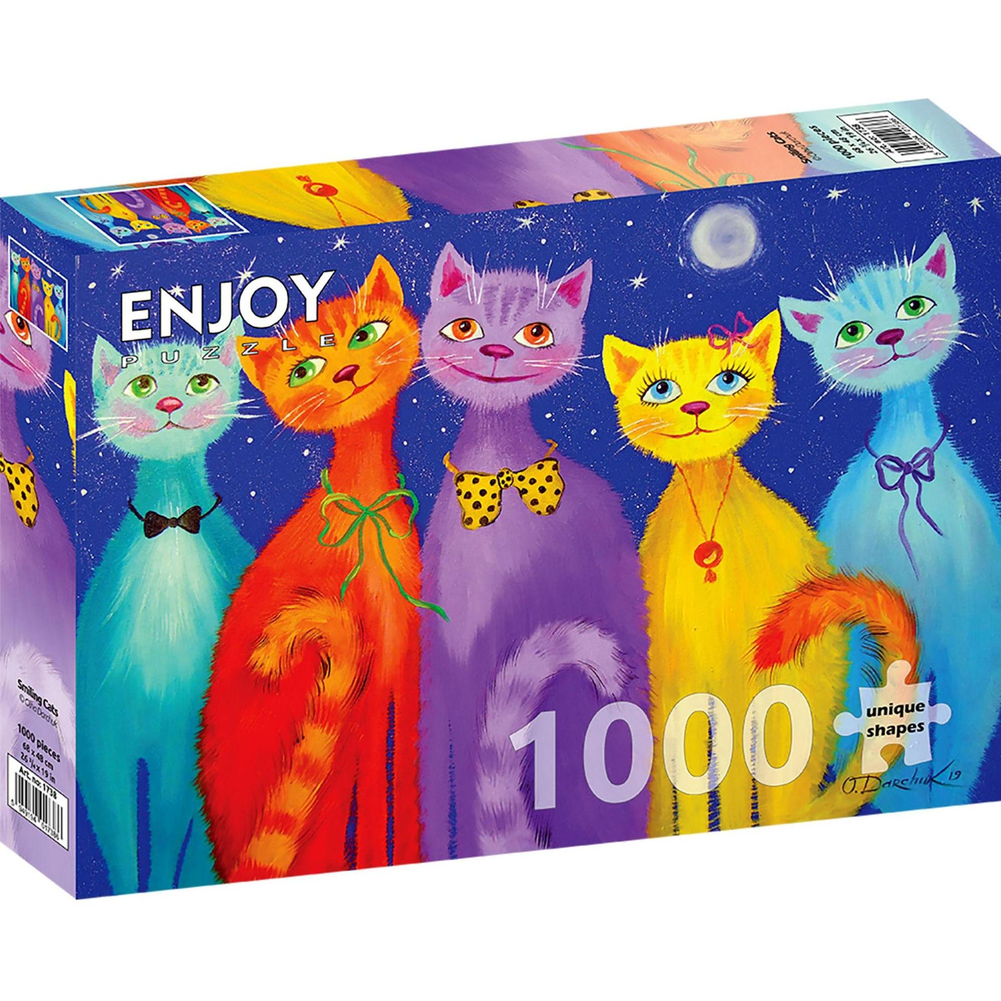 Enjoy Puzzle ENJOY-1738 - Lächelnde Katzen, Puzzle, 1000 Teile (1000 Teile)