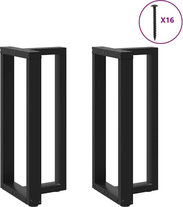 Immagine prodotto vidaXL Gambe tavolo bar a T 2 pezzi nero 50x35x(101-102) cm gamba tavolo in acciaio