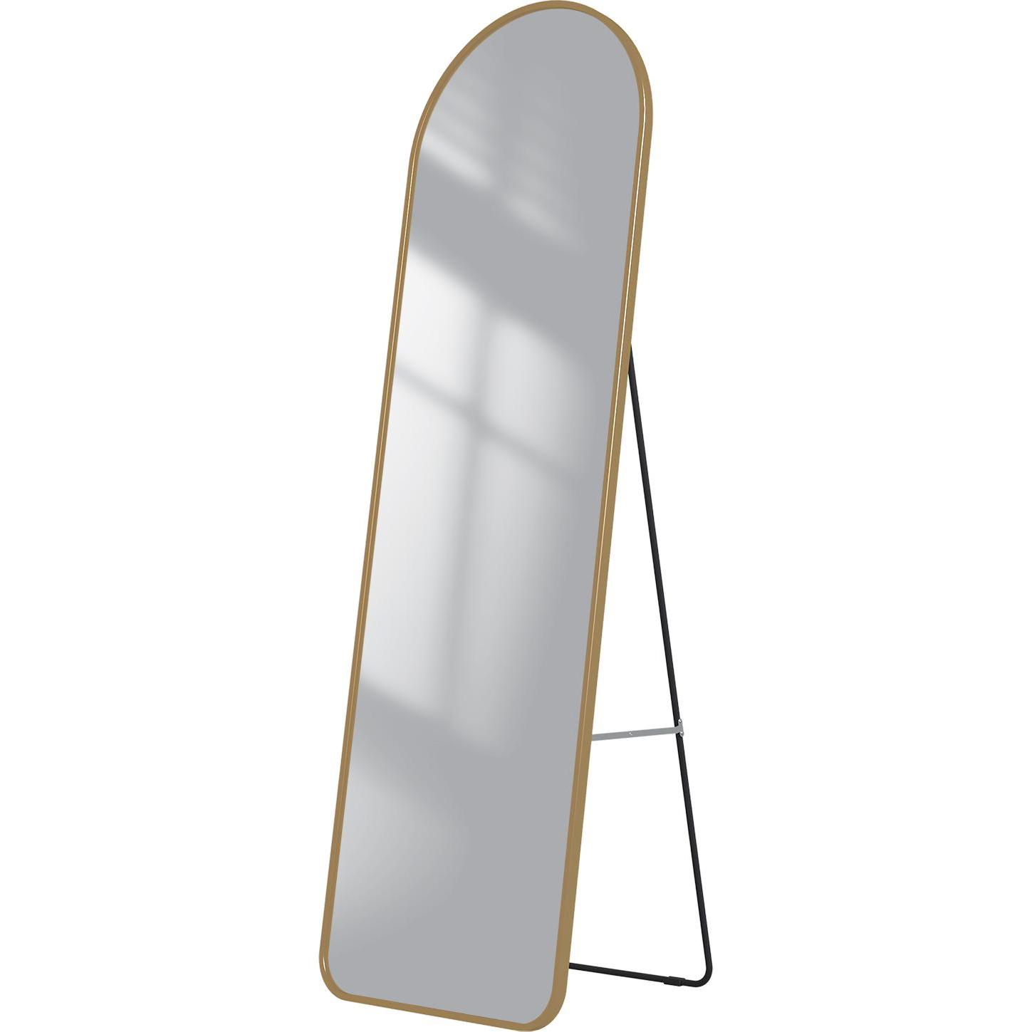 Emke, Spiegel, Bogen Standspiegel mit Rahmen aus Aluminium, 45*147cm, Gold