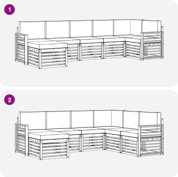 Produktbild vidaXL Outdoor-Sofa