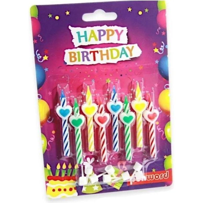 Penword, Penne, Candele di compleanno 8 pezzi (8 x)