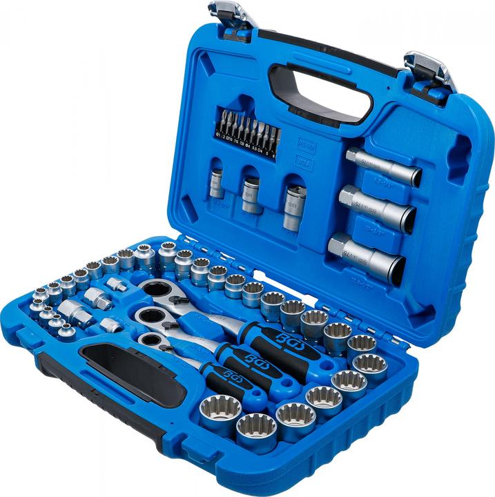 Actual product image BGS Go-Through Socket Set | Gear Lock | 4.5 - 25 mm | 52 pcs. (19 mm, 14 mm, 22 mm, 16 mm, 21 mm, 18 mm, 17 mm, 15 mm, 13 mm, 20 mm)