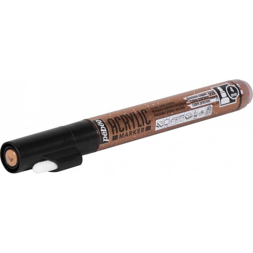 Pebeo, Marker, Acrylic Marker Medium Rundspitze 4mm (Edles Kupfer, 4 mm)