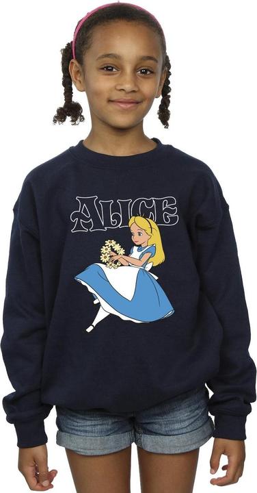 Actual product image Disney Girls Alice In Wonderland Flowers Sweatshirt (140, 146)
