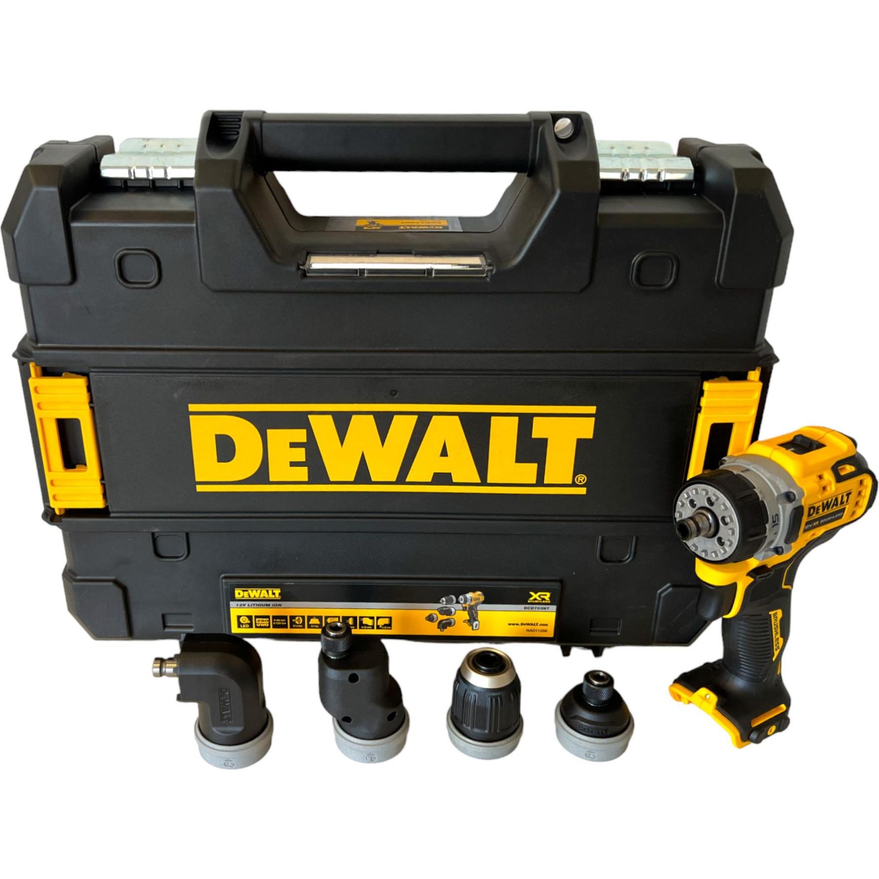 DeWalt, Bohrmaschine + Akkuschrauber, DCD703NT-XJ (Akkubetrieb)