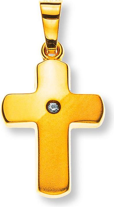 Image du produit Wassner Pendentif croix en or jaune 18K (Or 750)