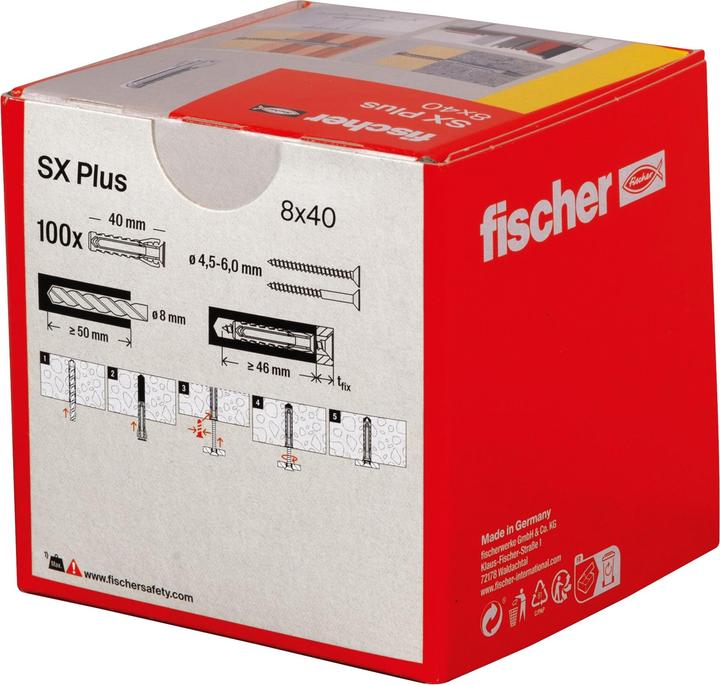 Produktbild Fischer Dübel SX Plus 8x40 (100 Stk.)
