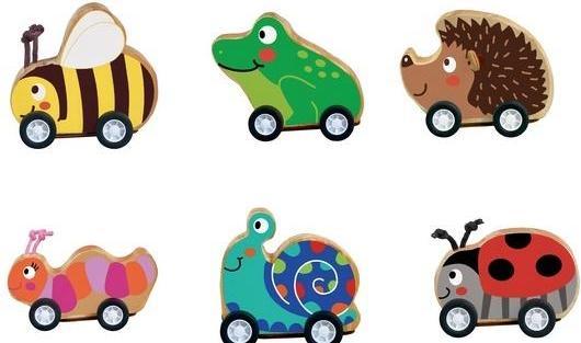 Actual product image Wooden Car with Motor Animals MIX
