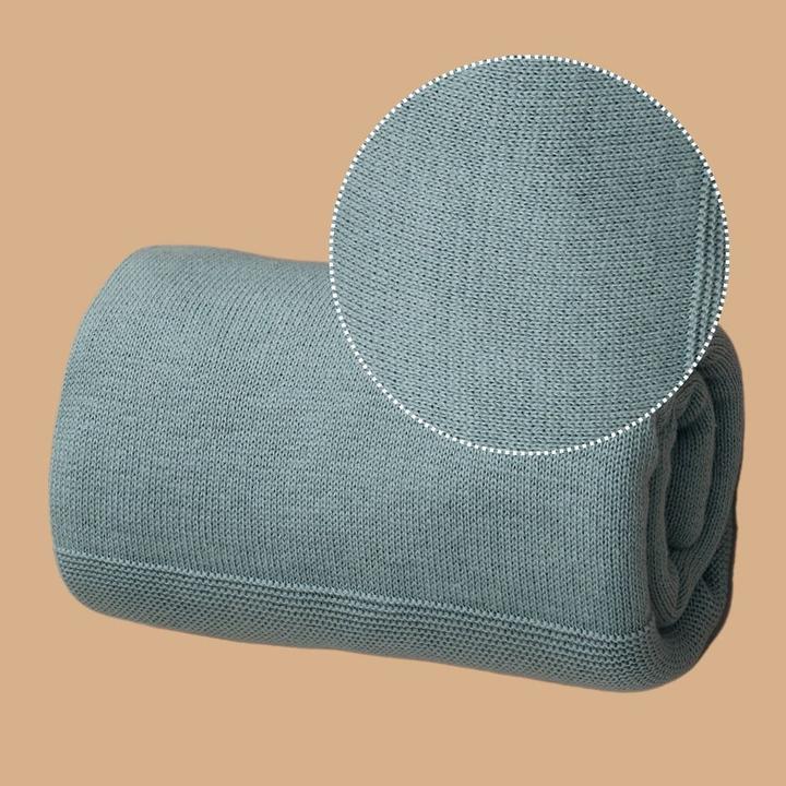 Immagine prodotto Zero.99 Gesstrickte Decke, 100 % Baumwolle (80 x 100 cm)