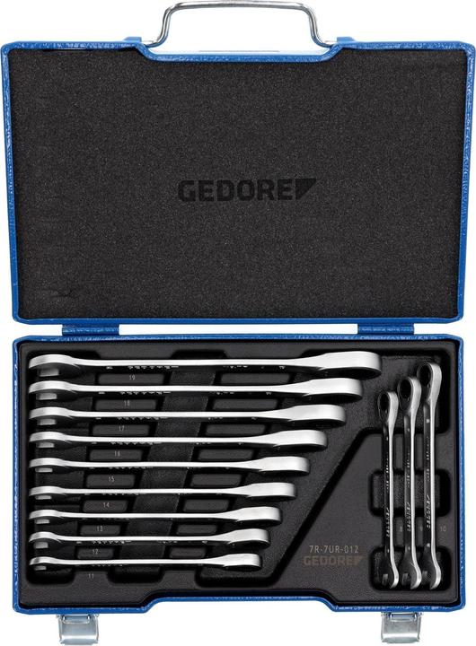 Produktbild Gedore 7 R-012 Satz Maulschlüssel mit Ringratsche 12-teilig 8-19 mm (8 mm, 9 mm, 10 mm, 11 mm, 12 mm, 13 mm, 14 mm, 15 mm, 16 mm)