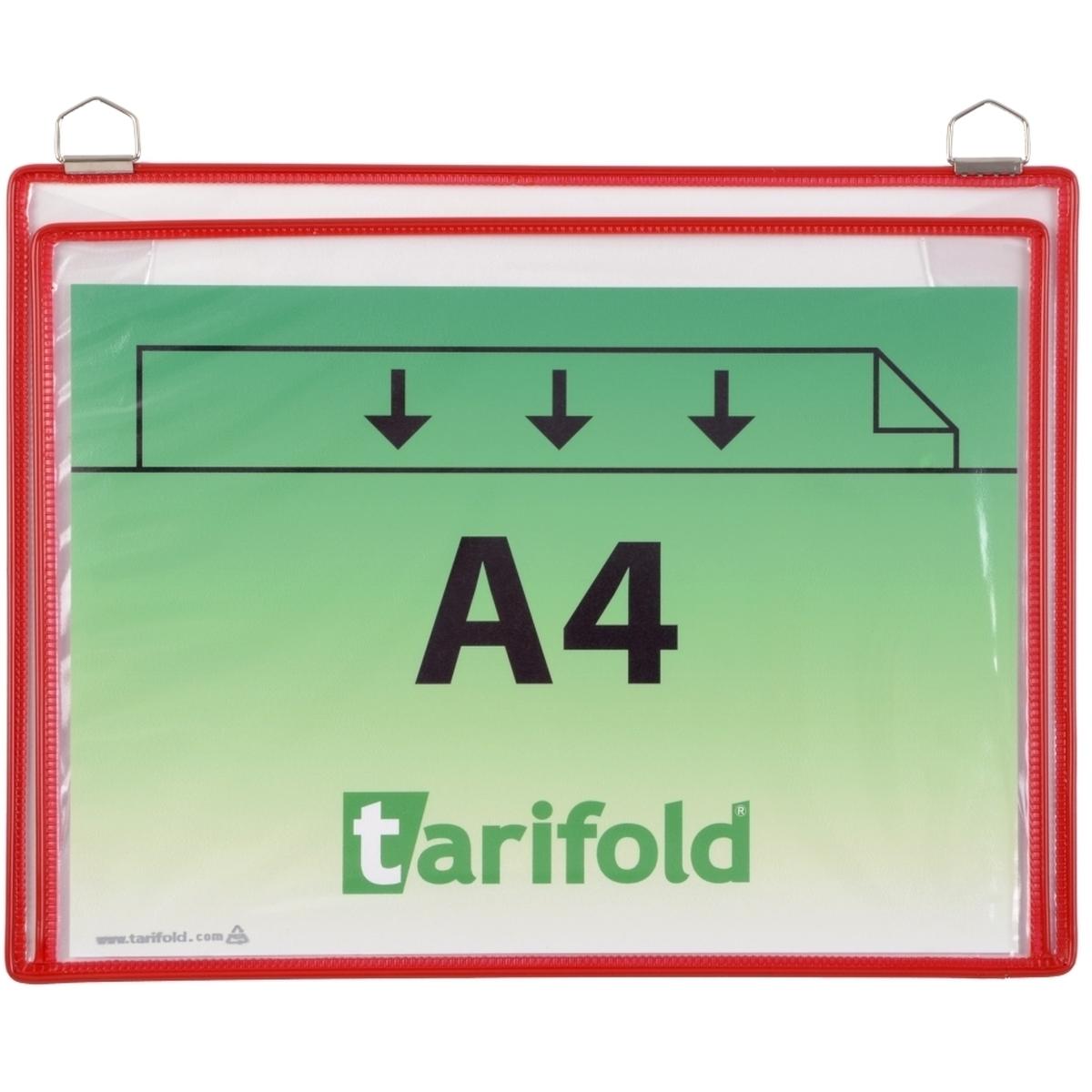 Tarifold, Informationsschild, Ablagehängetafeln 32x24cm rot VE=5 Stück