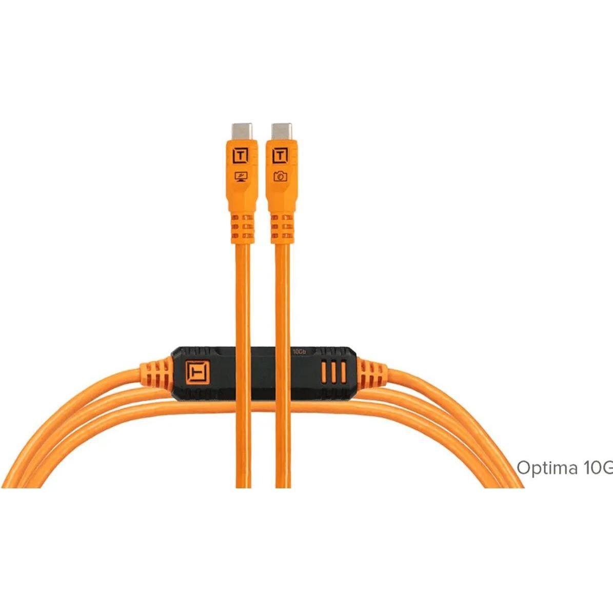 Tether Tools LeverLock&Cable Kit Optima 10G gerade orange 9,2m (Cavo), Accessori video, Arancia
